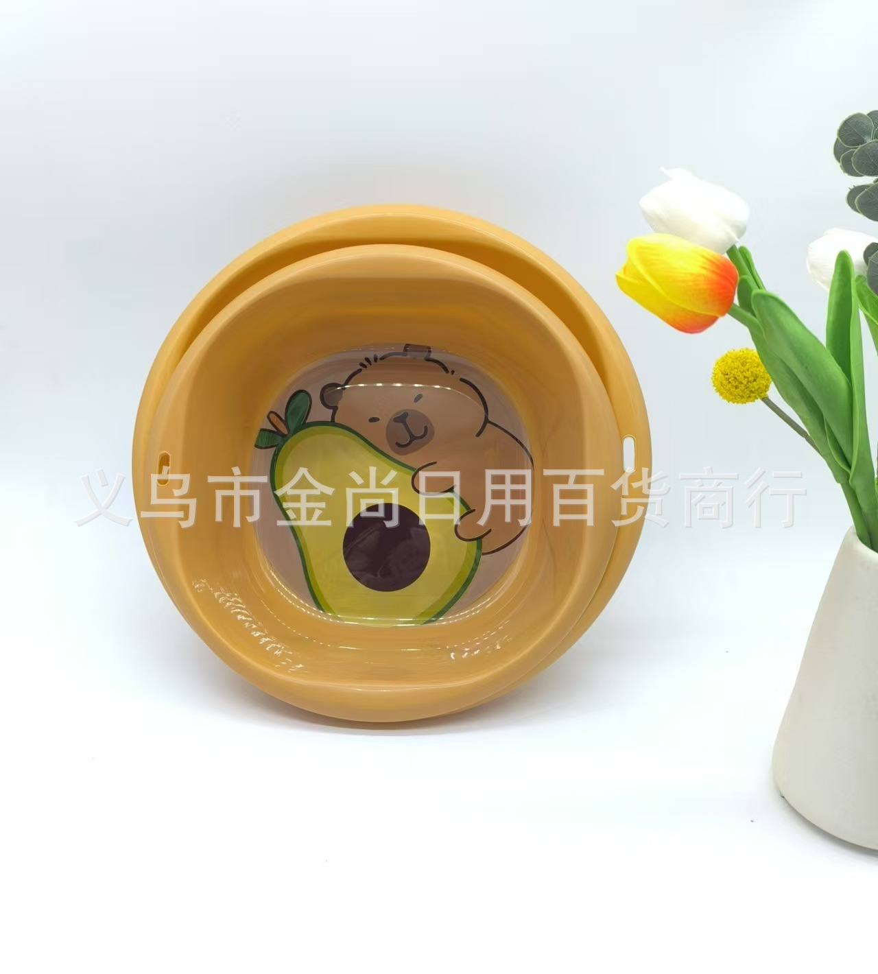 家用卡皮巴拉脸盆儿童洗脸专用盆家用洗漱卡通洗脸盆可爱卡通脸盆详情3