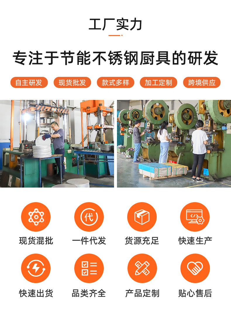 Customized new type of flat pan, 316 stainless steel non-stick pan, tourmaline deep frying pan, household steak frying pan, egg frying pan pic 4