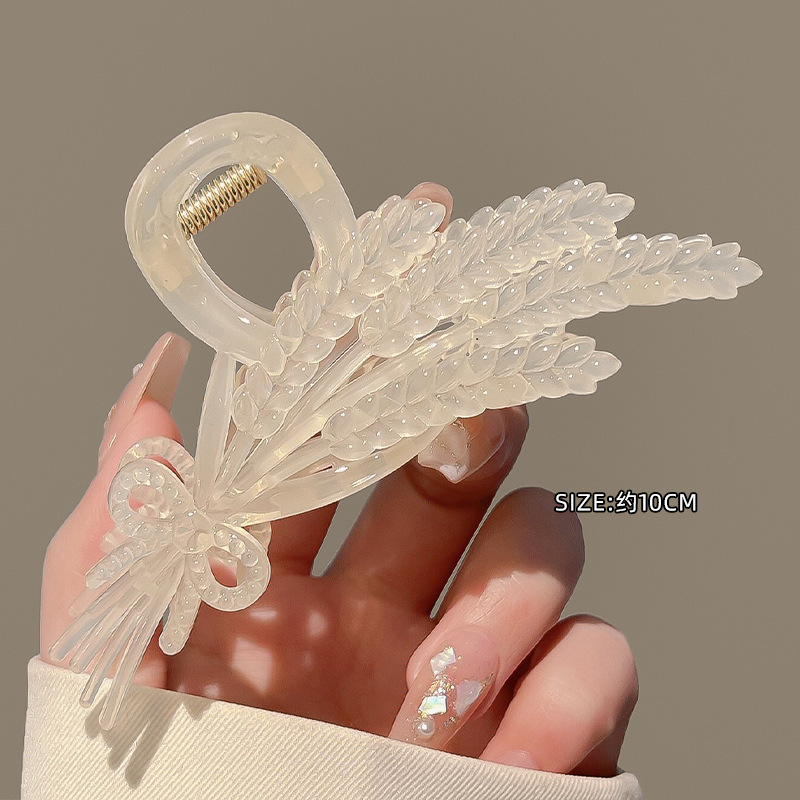 Spring and summer bestsellers: Wheat ear hair clips for women, simple and creative, back of the head hair claw clips, shark clips, hair accessories and headwear pic 19