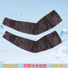 冰丝袖套跑步防紫外线弹力速干骑行护臂夏季户外运动锦纶防晒冰袖详情5