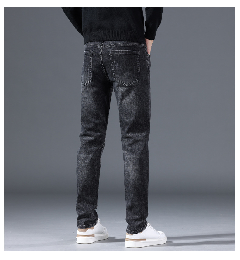 修身直筒牛仔裤男2025新款高端有弹性男士长裤春秋季休闲潮流裤子详情17