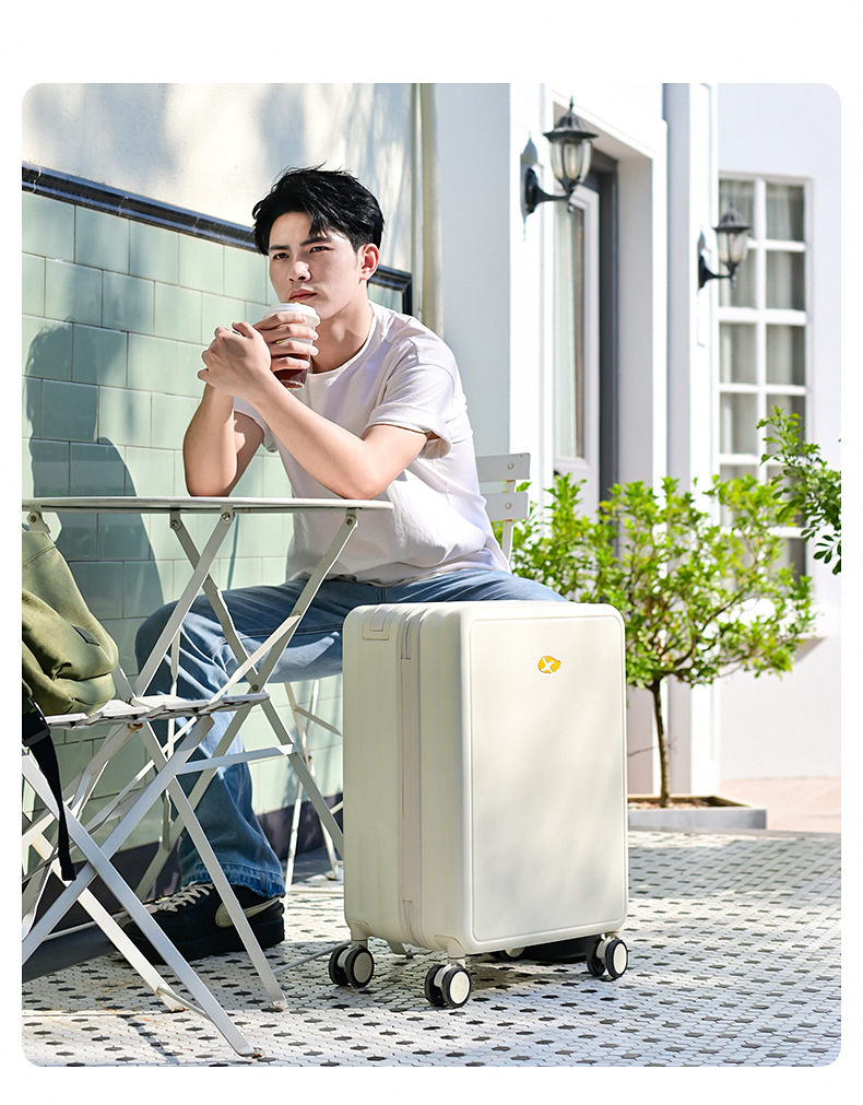 芒果鸟G2宽拉杆行李箱多功能耐摔PC20寸大容量拉杆箱登机箱高颜值详情30
