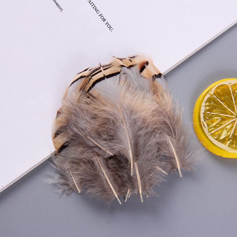 厂家批发珍珠鸡毛彩色羽毛 服装DIY手工工艺品饰品耳环材料野鸡毛详情16