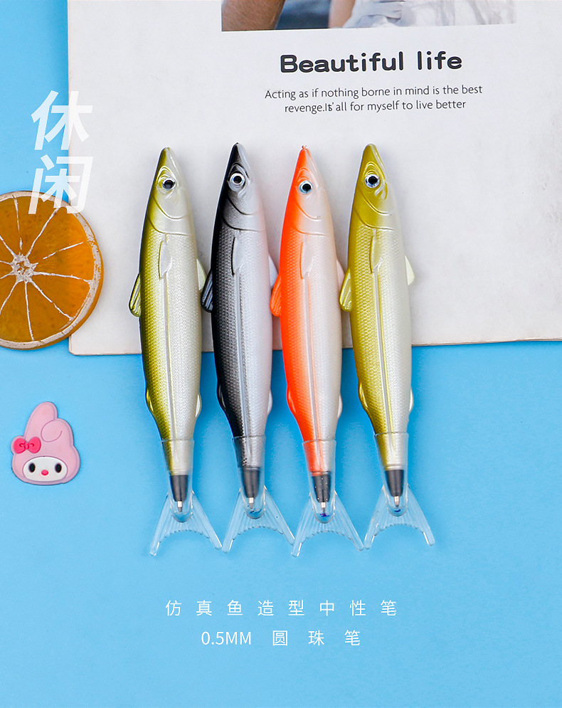 儿童礼品仿真鱼咸鱼圆珠笔可爱卡通解压批发原子笔 新奇学生创意详情10