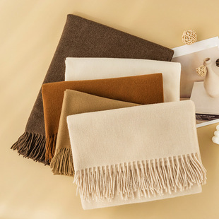 名媛风羊绒手感围巾秋冬韩系仿羊绒女生高级感2024年披肩保暖围脖详情1