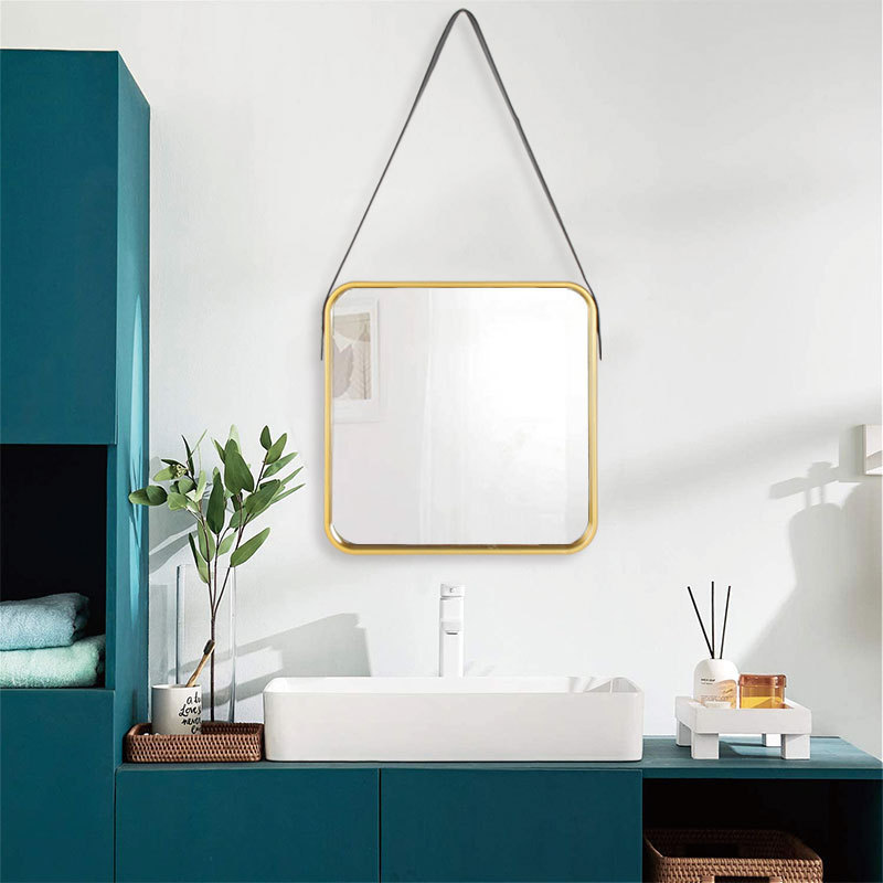 北欧方形装饰镜创意高清方形家居壁挂装饰镜简约亚克力圆镜详情6