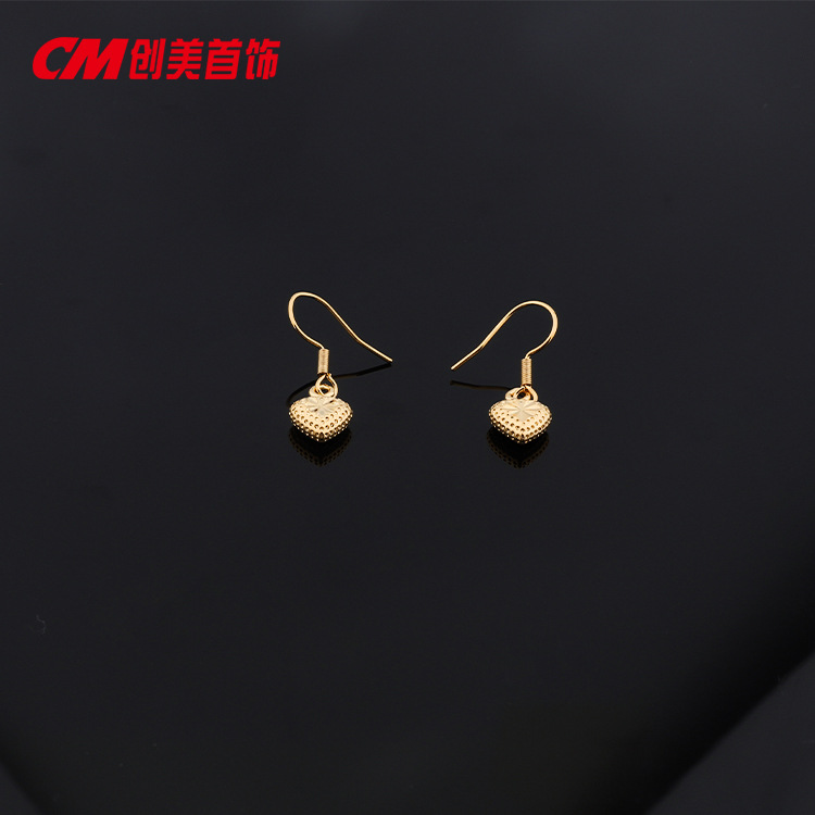 Chuangmei Jewelry 24K gold-plated earrings, ear buckles, European and American fashion accessories, earrings, four-leaf clover earrings for women pic 8