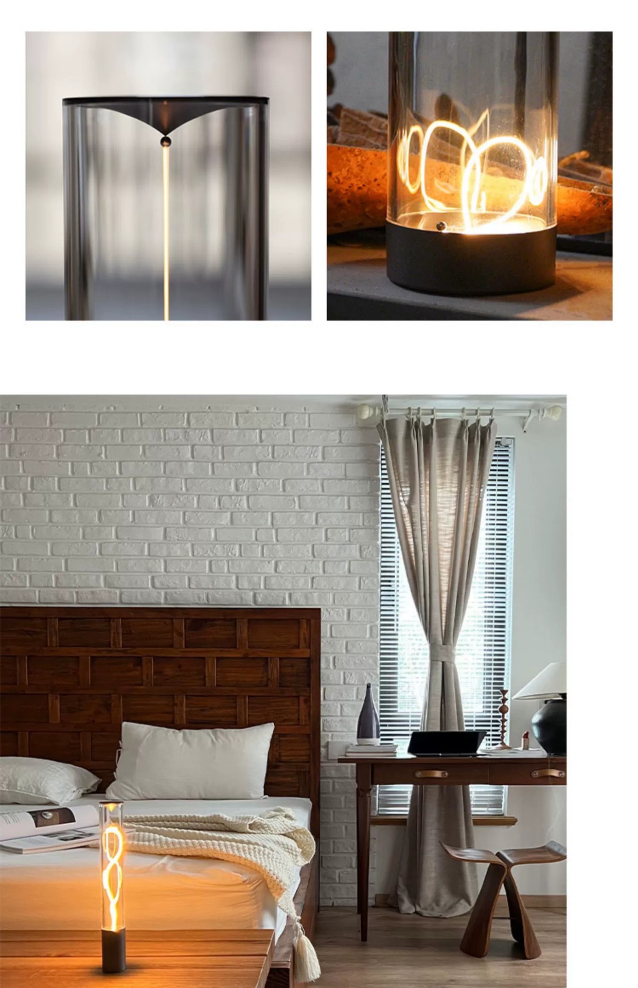 Augelight wireless sensor light, night light, bedroom sleep wake-up light, camping light, gift for boys, rechargeable clip table lamp pic 13