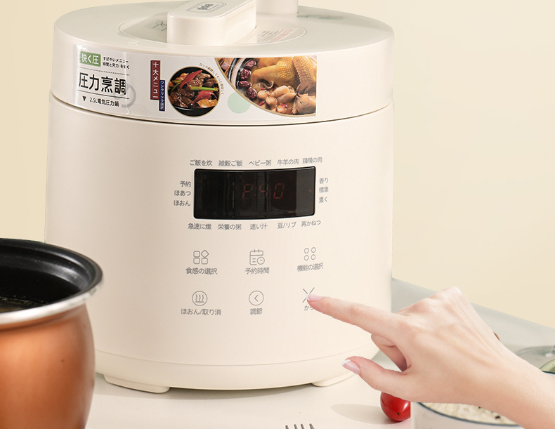 gioia multi-functional 2.5L pressure cooker, mini touch rice cooker and smart electric stew pot pic 5