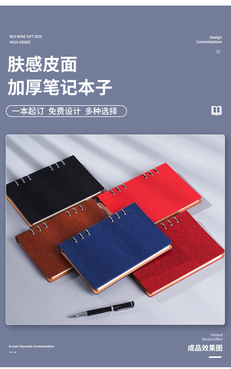 A six-hole loose-leaf notebook, a loose-leaf replacement record group notebook for the three meetings and one lesson pic 6