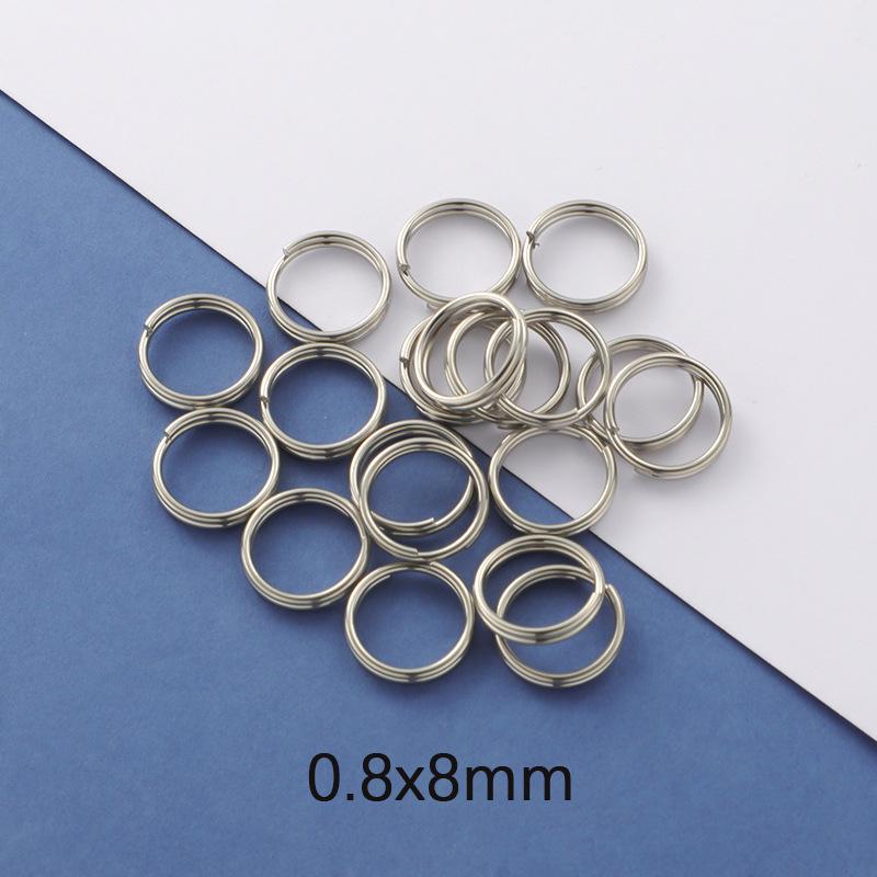 RUMNVNTY跨境热销精抛光不锈钢双圈钥匙圈饰品配件DIY圆环饰品圈详情23