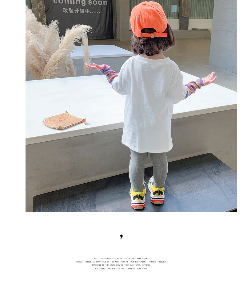 Two new autumn long-sleeved T-shirts for girls in 2024, trendy autumn base shirts for children pic 14