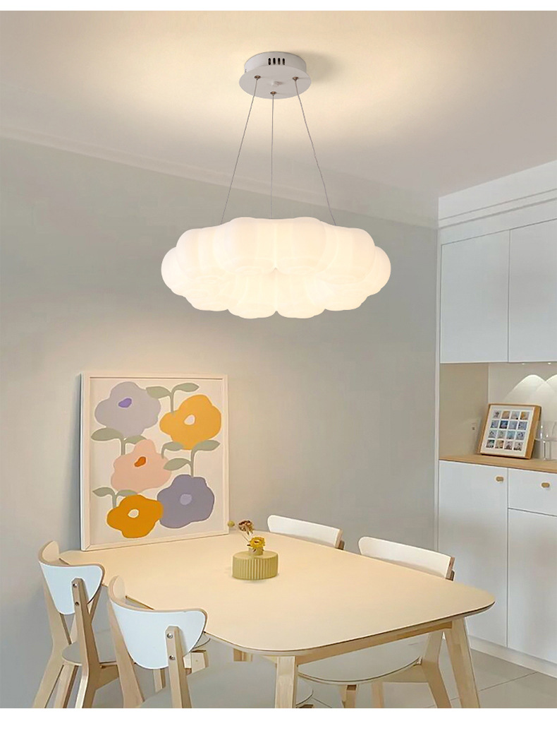 Nube influenciador techo lámpara estilo crema moderno cálido chicos niñas niños luz de habitación luz de dormitorio calabaza luz de red pic 40