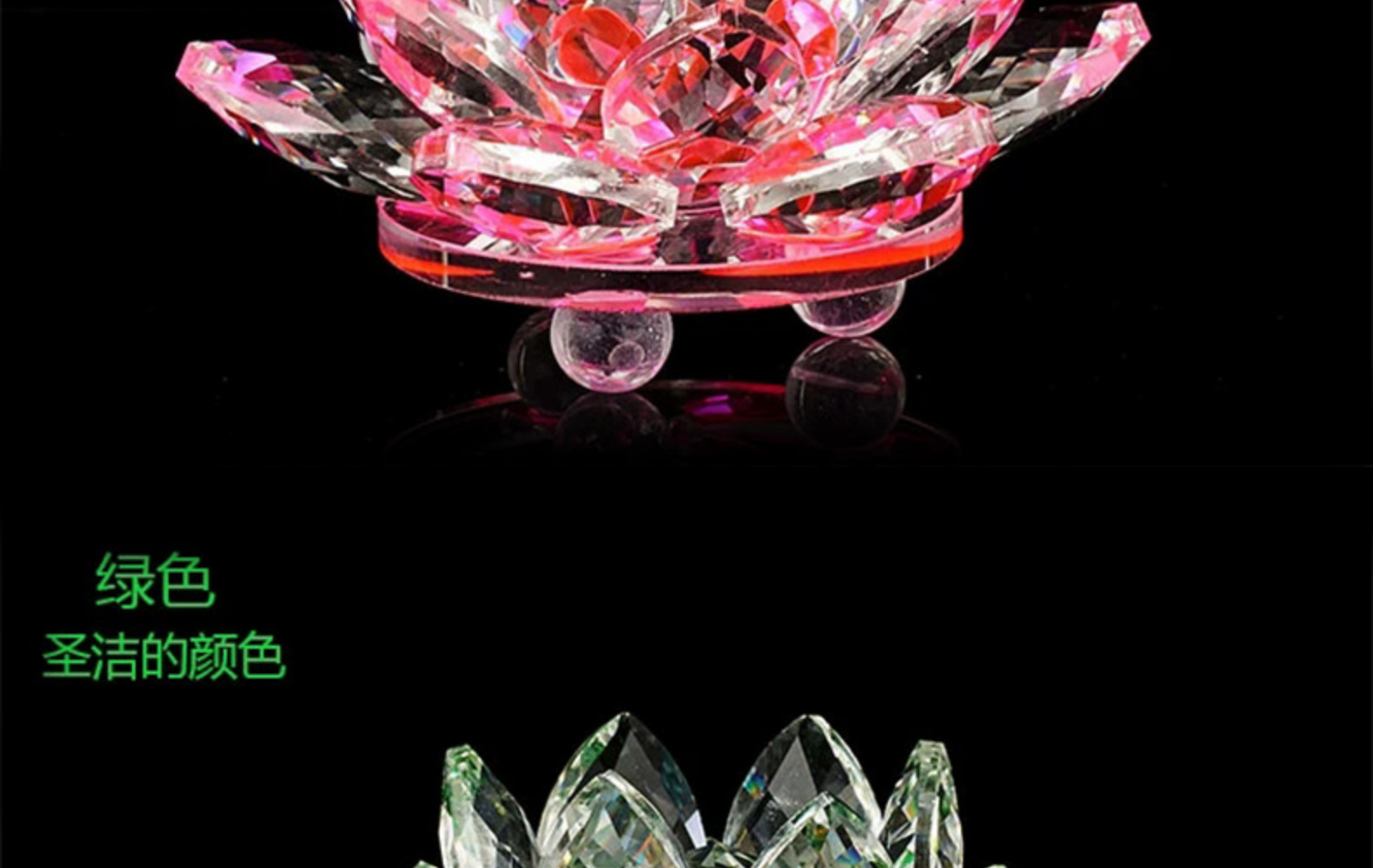 Lingyun Crystal Lotus Factory wholesals home ornaments, living room decoration crystal handicrafts, and Chinese lotus ornaments pic 20