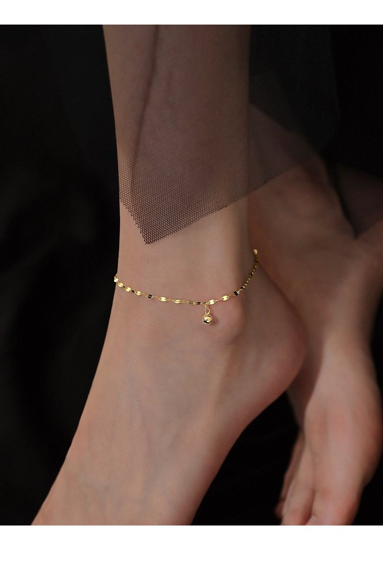 脚链批发轻奢饰品高级感圆珠脚链简约足链女脚饰小众详情3