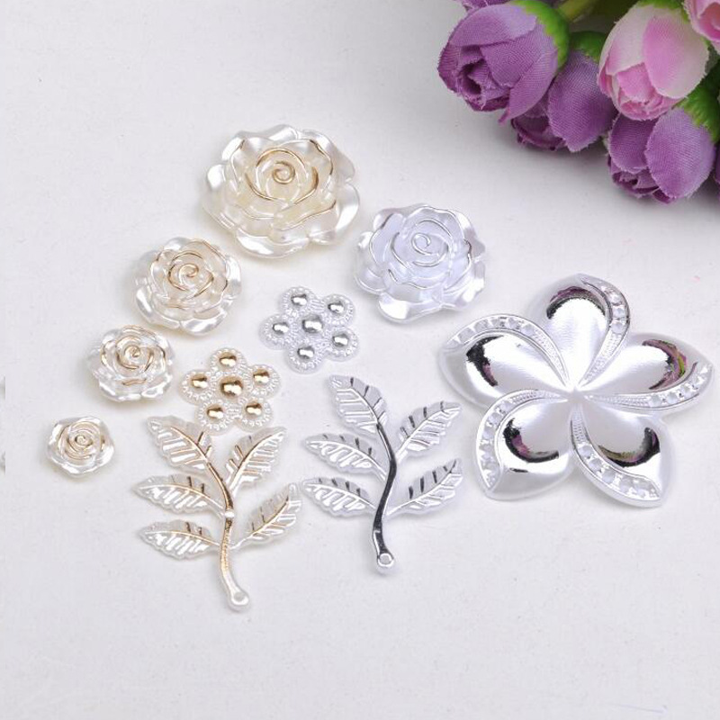 Hollow five-pointed star beads 12mm, self-sold by the manufacturer, pearl flower jewelry accessories, pearl three-dimensional flower imitation pearl V100 pic 10