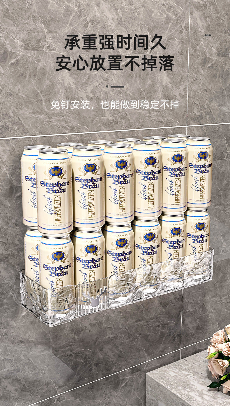 Water ripple wall-mounted storage rack for bathroom and kitchen wall-mounted storage pic 8