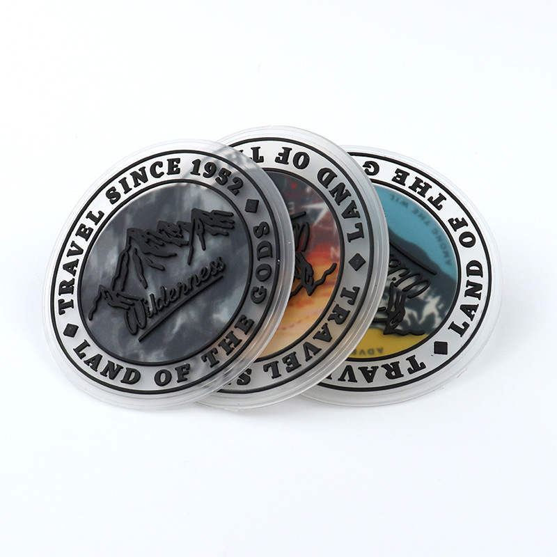 厂家直销 pvc软胶滴塑标  立体商标  彩色透明圆标 胶章臂章  胶详情3