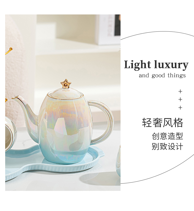 96N少女心陶瓷水杯家用套装客厅茶具杯子茶杯感轻奢乔迁结婚详情11