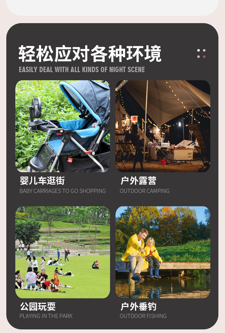 2022 New mini Fan, mini portable silent oscillating desktop, baby stroller clip-on charging electric fan for car pic 3