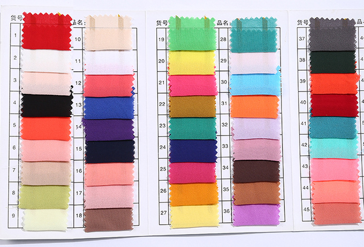 Factory direct sales of 75d pearl chiffon fabric for shirts, fashion dresses and solid-color chiffon fabric pic 9