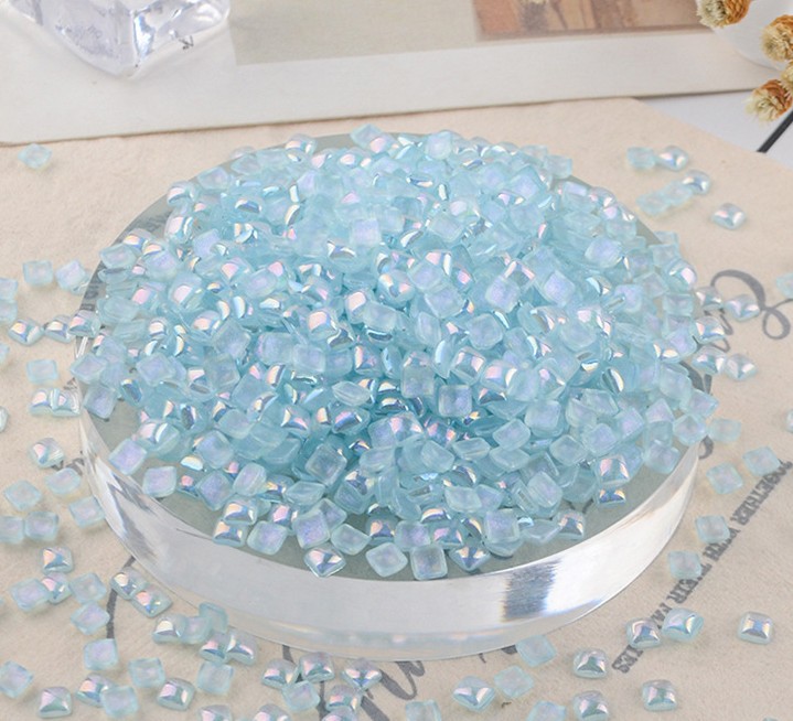 Wholesale of popular nail art accessories: Jelly mini ab color square resin flat bottom colorful irregular-shaped diamond nail art diamond pic 5