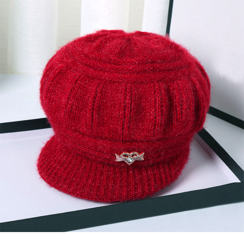 冬天保暖南瓜帽女加绒加厚奶奶毛线帽中老年人针织帽老太太帽子详情11