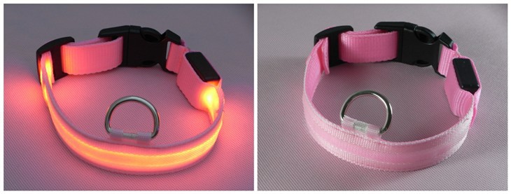 LED dog luminous collar, night-luminous pet collar strap, can be sent in one piece. Wire mesh collar strap, insulating sheet pic 17