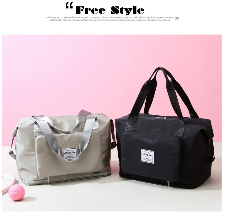 Wholesale dry and wet separation sports hand-held shoulder bags, yoga and fitness bags, folding and storage large-capacity travel bags, LOGO pic 37
