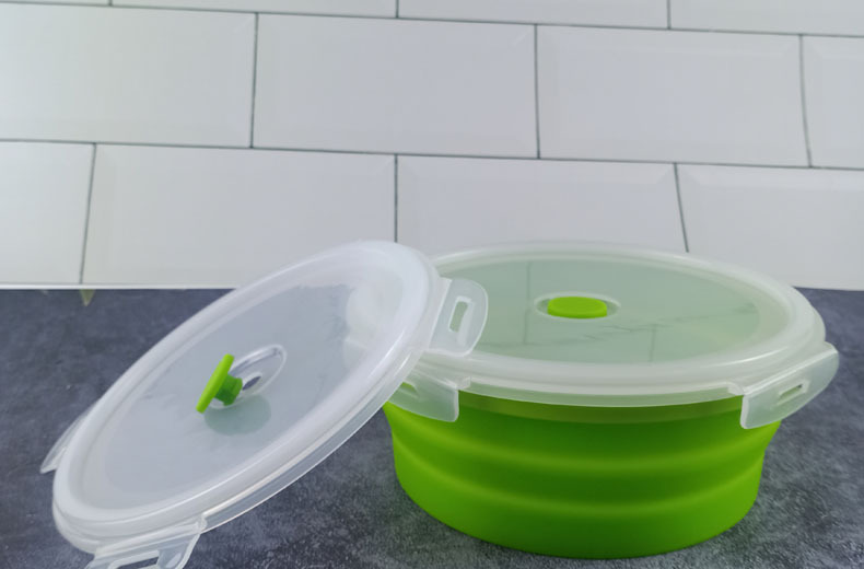 创意硅胶折叠饭盒四件套泡面硅胶碗保鲜盒便携午餐便当盒厂家批发 pic 12