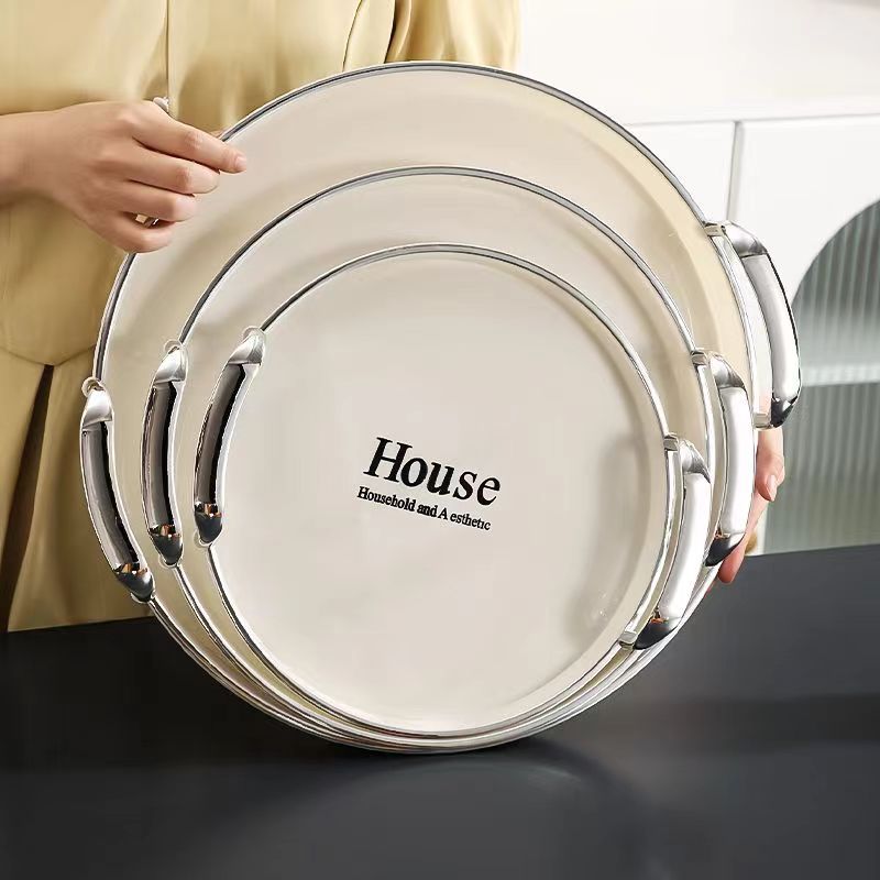 果盘托盘pet环保透明水晶KTV酒吧干果小吃碟子盘子塑料拼盘跨境详情1