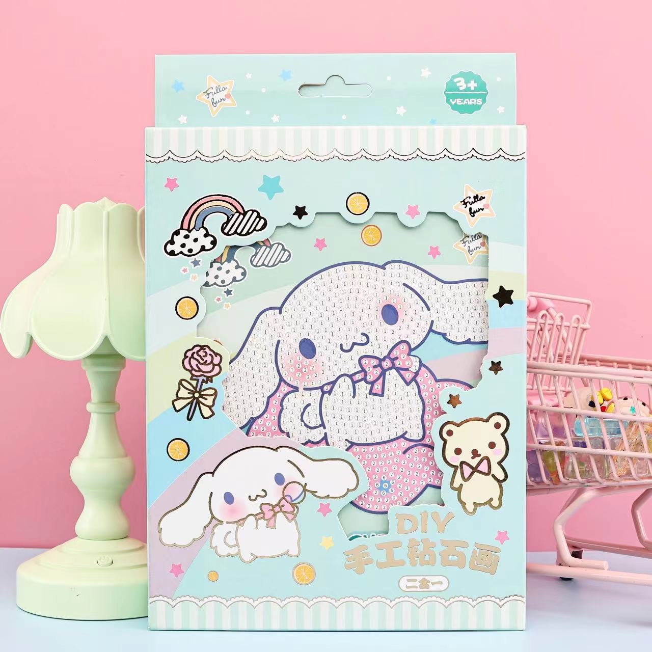DIY钻石画套装 儿童创意手工钻石黏贴画 可爱卡通满钻钻石画玩具详情8