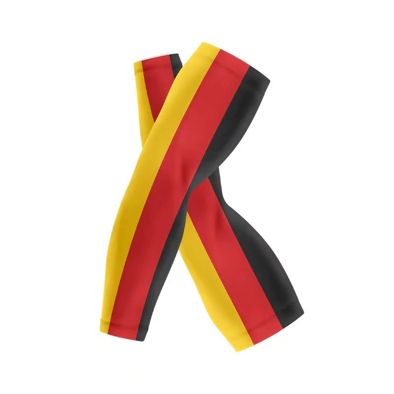 亚马逊热销冰丝旗帜冰袖世界杯足球防晒袖套户外运动遮阳护臂批发详情17