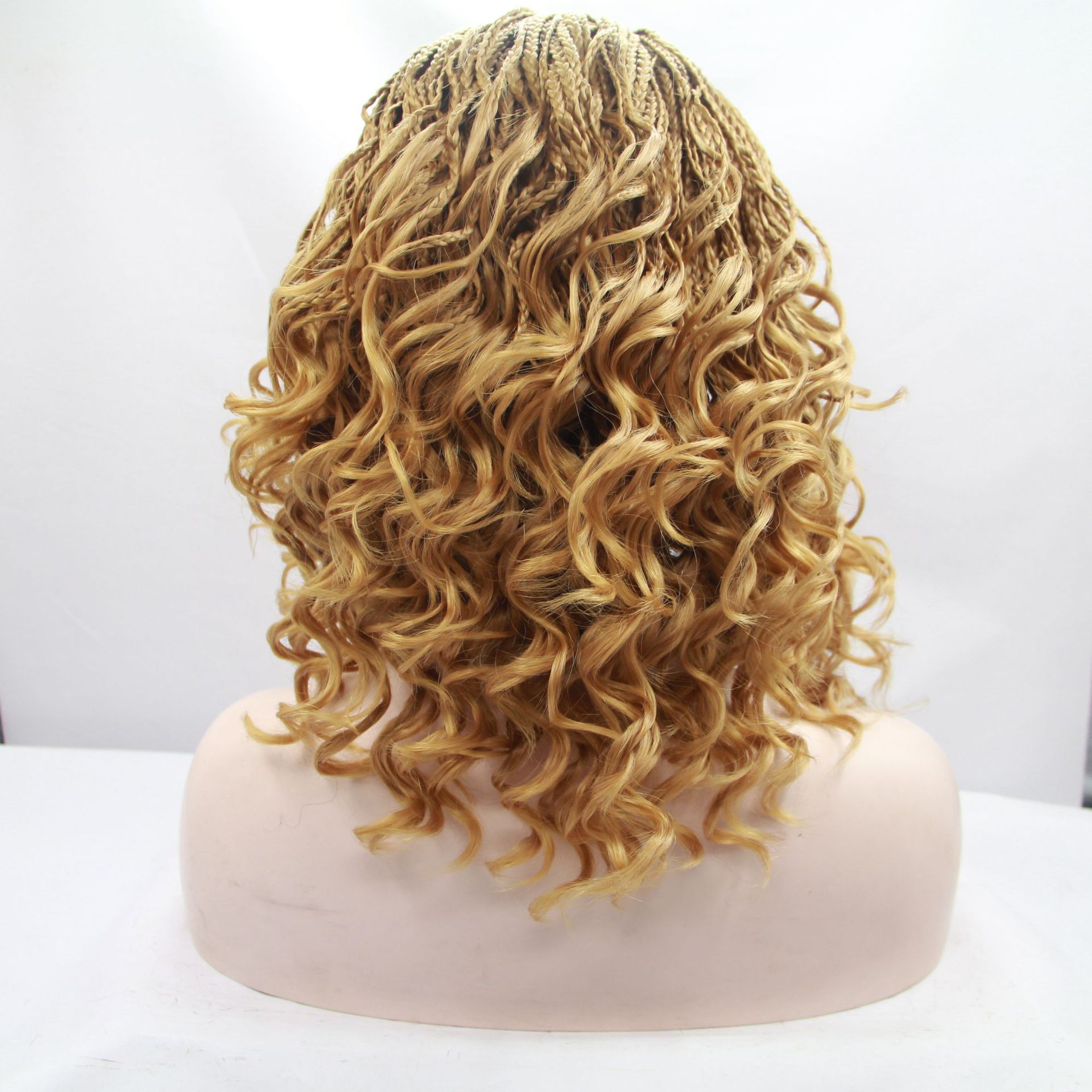 欧美NEWLOOK前蕾丝时尚新款短发长辫子假发跨境Lace Front Wigs详情23