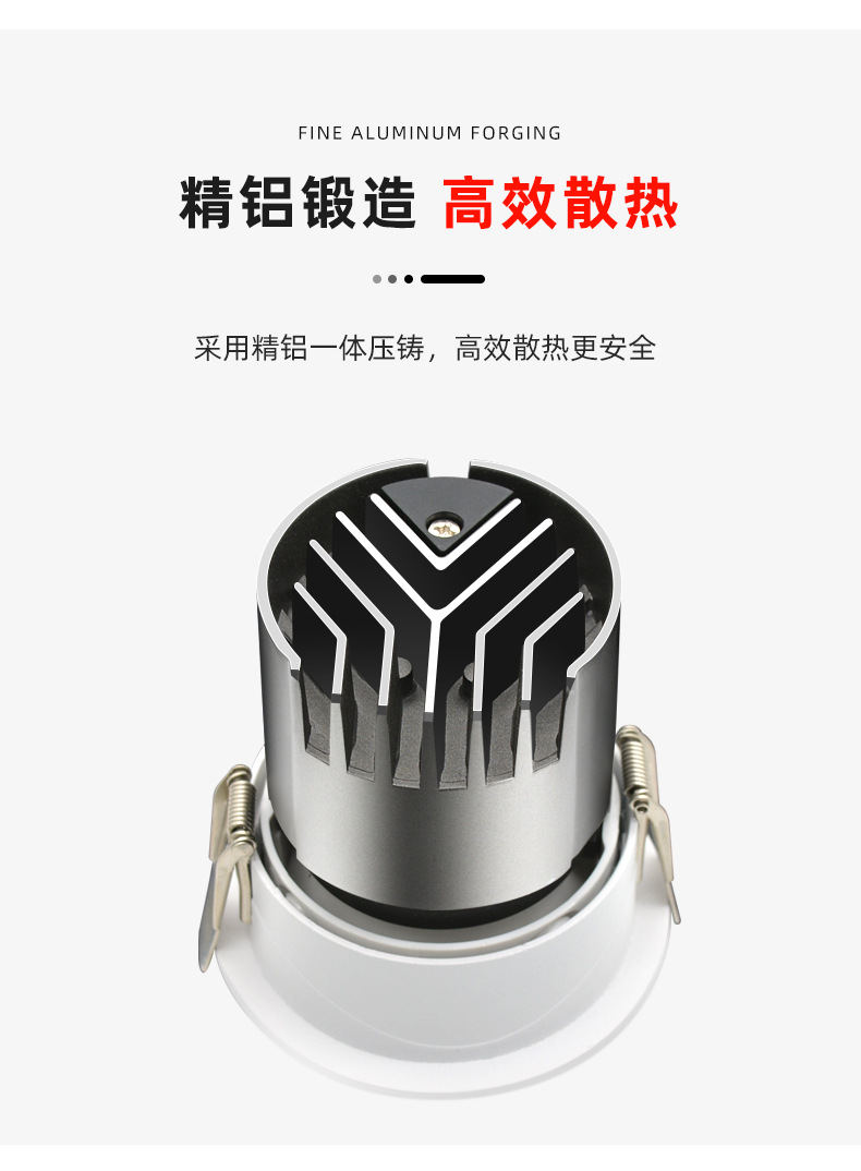 厂家批发显指98射灯小山丘酒店客厅家用嵌入式洗墙防眩led无主灯详情18