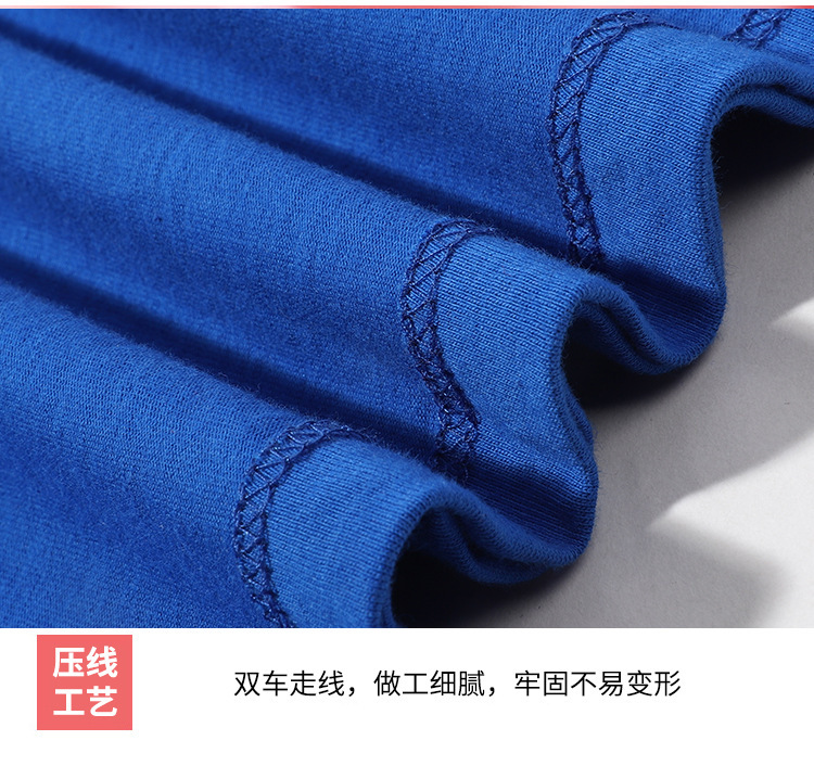 现货180克纯棉中大儿童t恤印字图logo幼儿园纯白色圆领短袖批发夏详情22