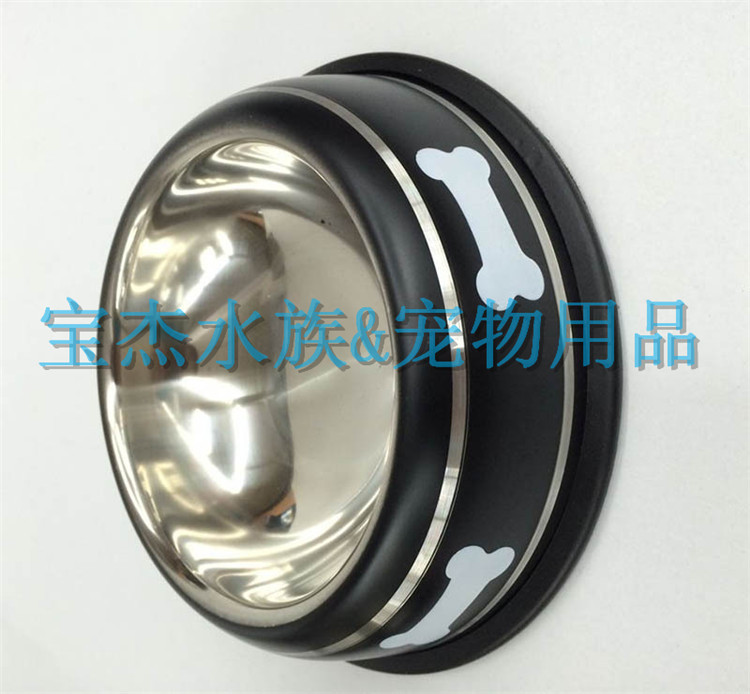 不锈钢狗碗 防滑耐磨烤漆宠物碗 多规格 宠物用品 厂家批发详情15