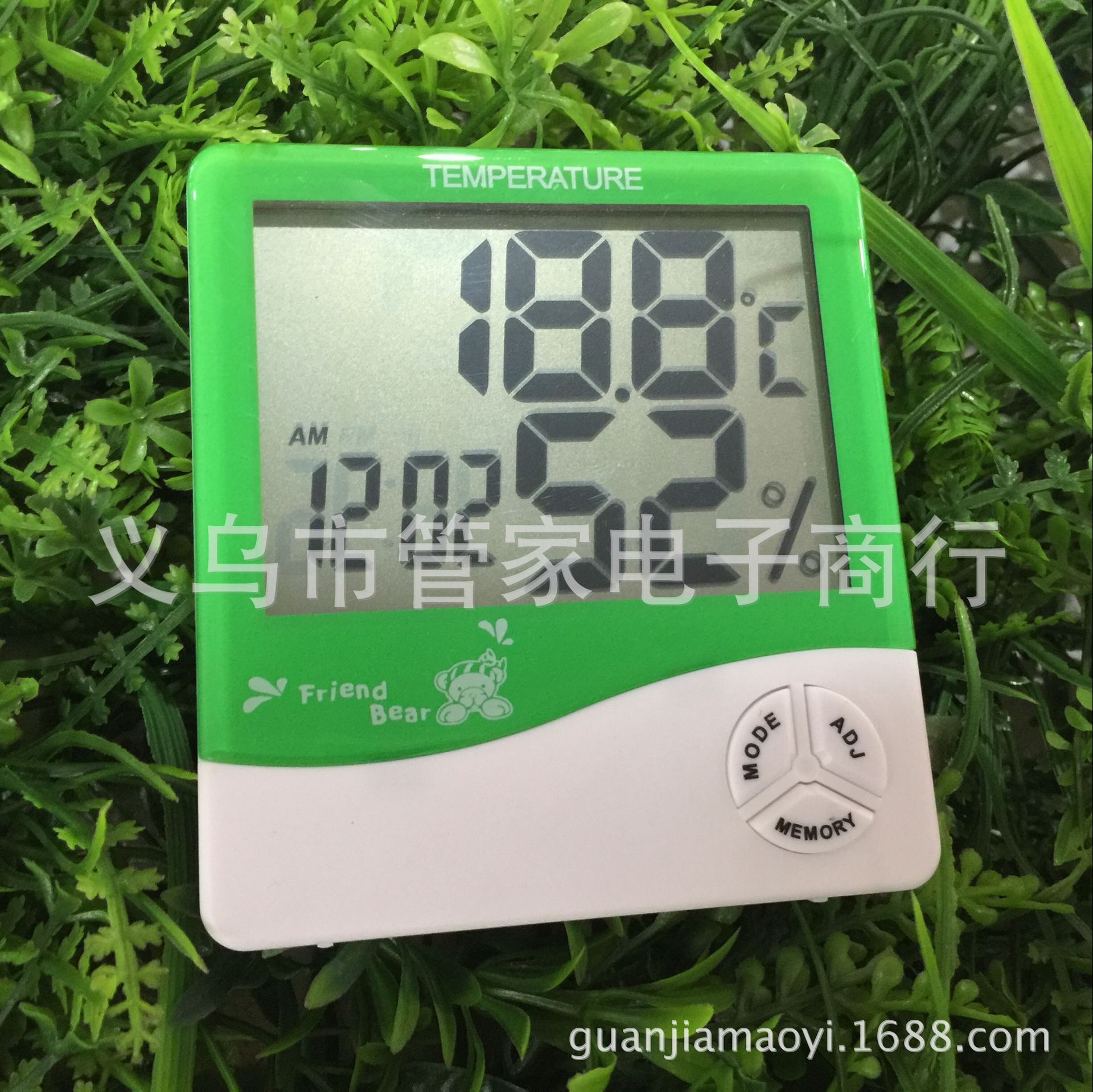 Large-screen home thermometer and hygrometer, high-precision indoor electronic thermometer HTC-1 with electronic alarm clock pic 3