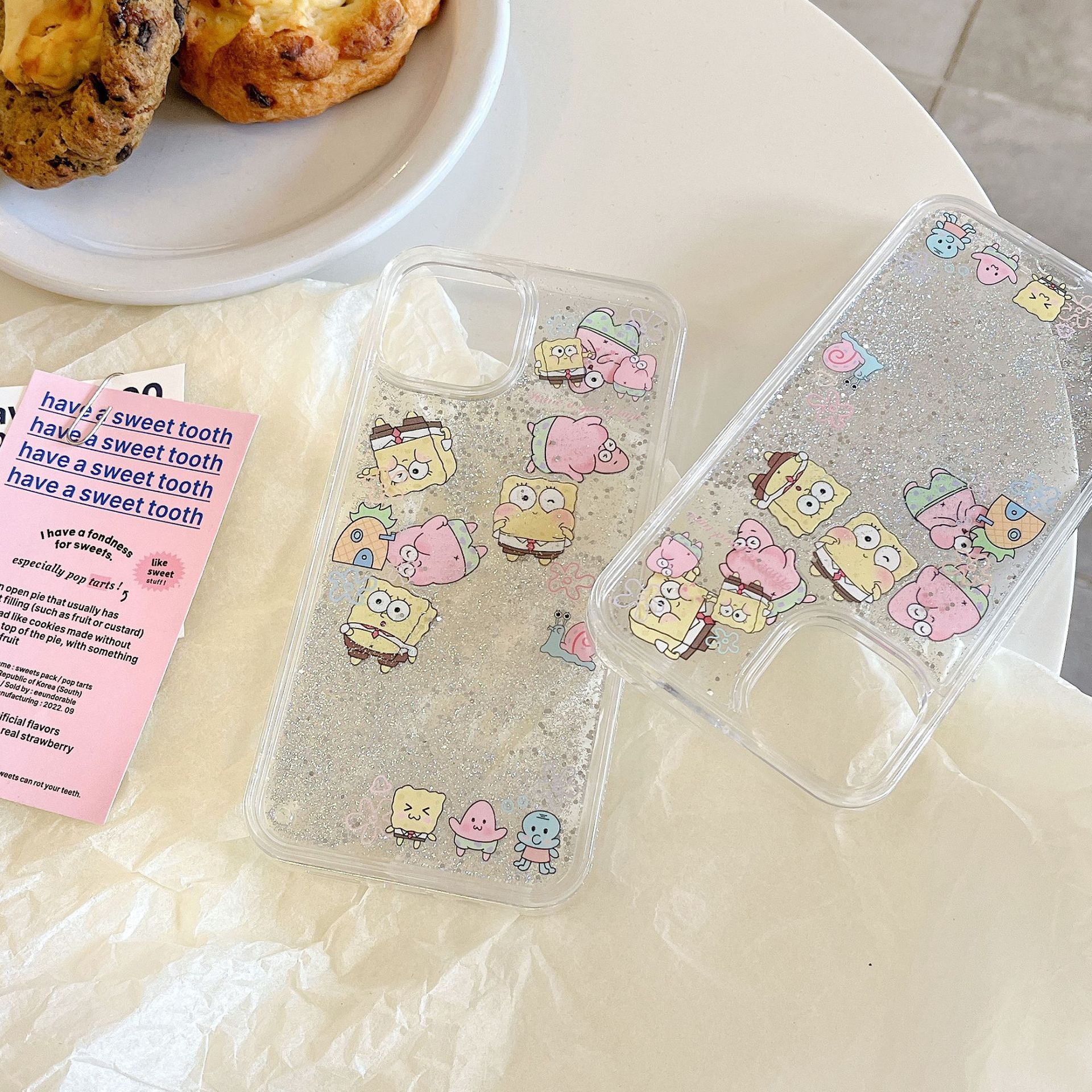 The popular cartoon is cute and fun, suitable for iPhone14pro max and iPhone 15. The phone case is 13/12 transparent with flowing sand pic 11
