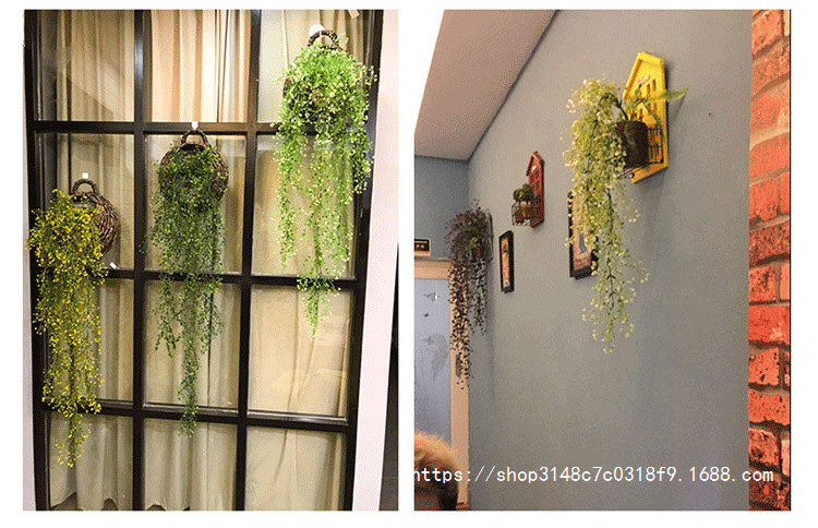 仿真花藤条花藤假花绢花金钟柳壁挂客厅商铺管道墙面装饰室内绿植详情7