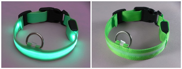 LED dog luminous collar, night-luminous pet collar strap, can be sent in one piece. Wire mesh collar strap, insulating sheet pic 16