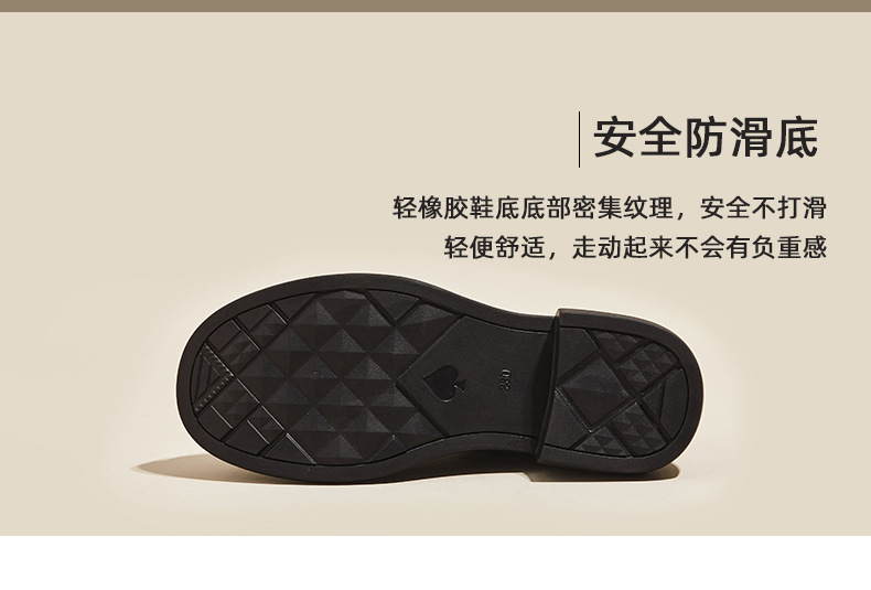 秋冬加绒真皮马丁靴女 韩版后拉链瘦瘦女靴子复古中帮大码休闲鞋详情11