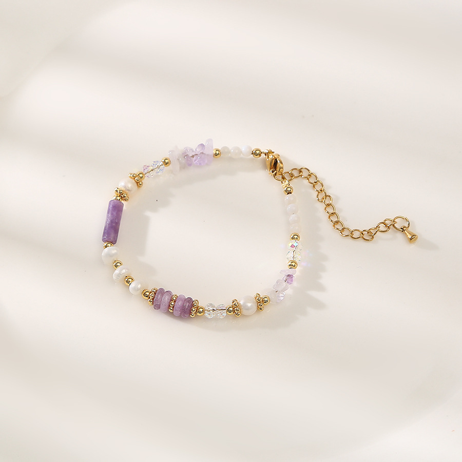 紫水晶贝壳紫东陵巴洛克珍珠项链轻奢饰品小众百搭气质复古锁骨链详情9