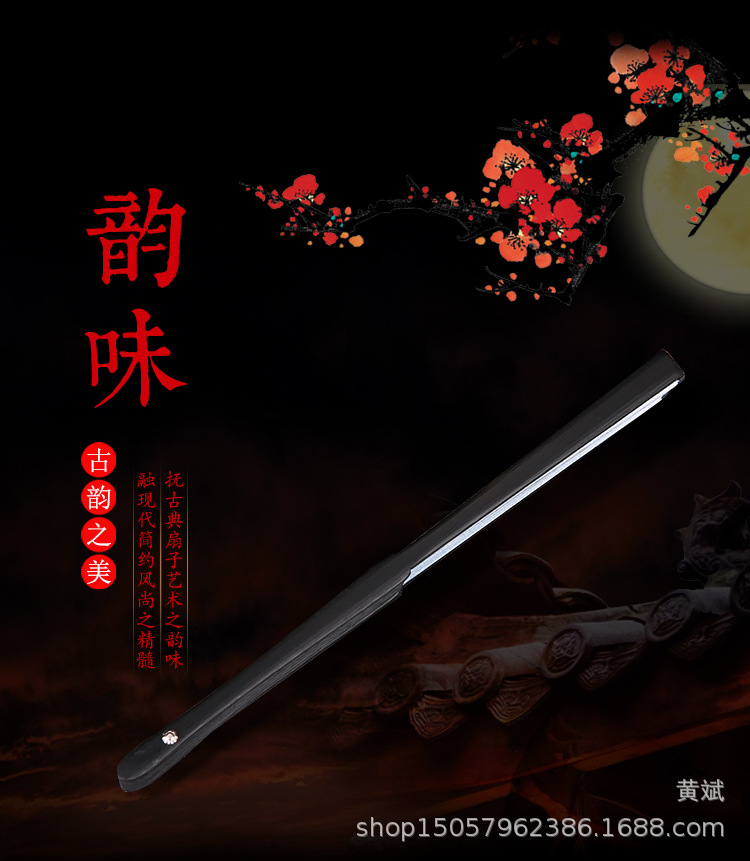 扇子折扇中国风舞蹈扇女夏季折叠扇古装日式小复古布古典古风折扇详情7