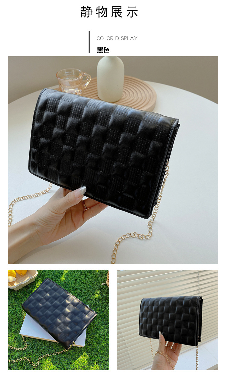 网红手提包包2021新款时尚单肩女包休闲感洋气斜挎简约ins链条包详情34