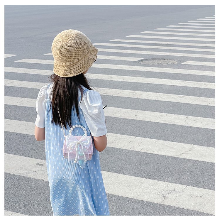 可爱女童斜挎包小香风时尚儿童手提斜背包包公主淑女珍珠包单肩包详情73