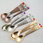 欧式复古宫廷海洋系列咖啡勺 甜品汤匙 创意立体雪糕调更JYV04-06详情6