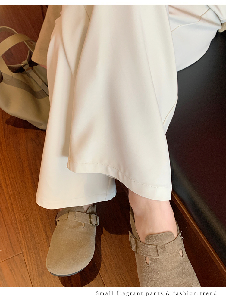 大码女装西装裤女春季垂感高腰显瘦休闲裤宽松阔腿裤百搭直筒裤裤详情20