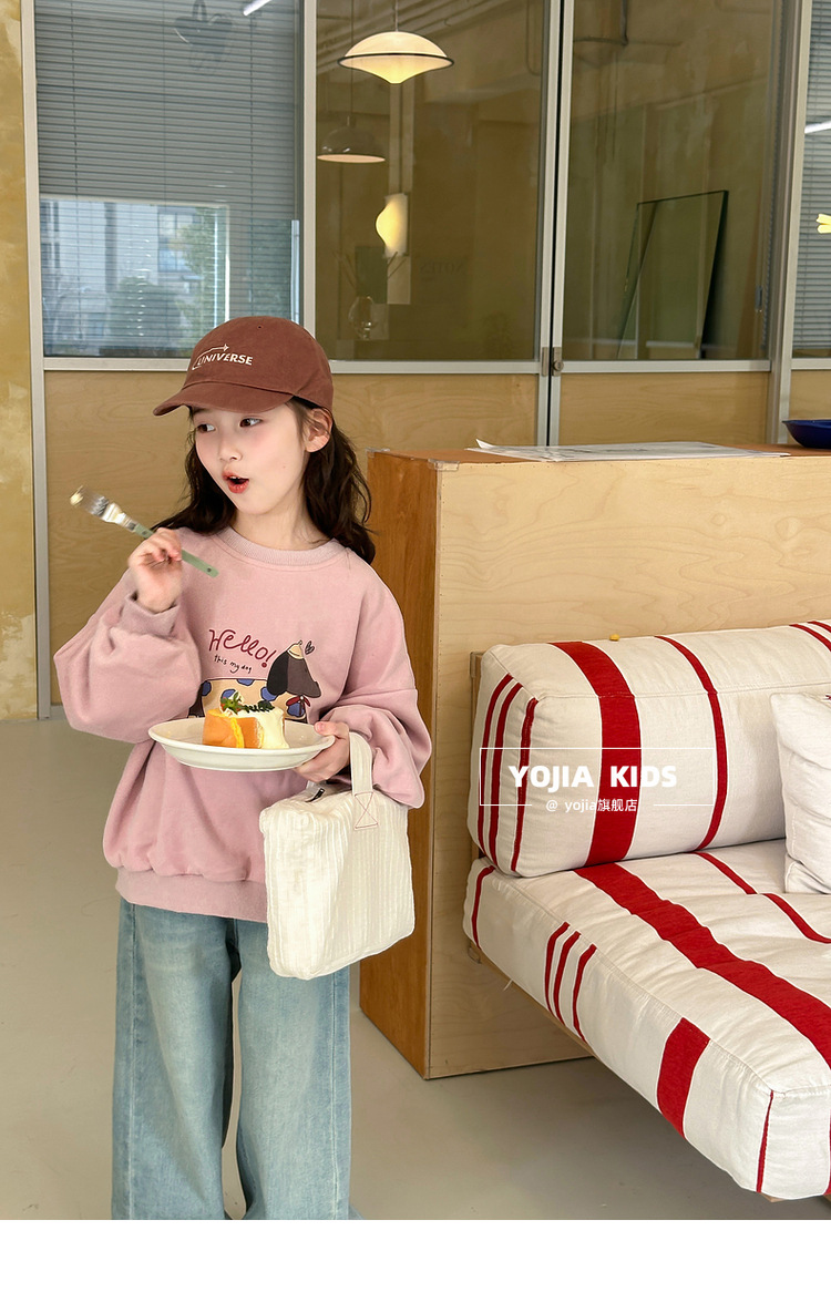 小瑜哥女童卡通卫衣春装2025新款圆领童装上衣儿童春装长袖套头衫详情32