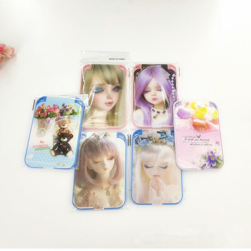 Portable mirror, 3D blinking mirror, folding mirror, animated makeup mirror, small mirror, square mirror, student dressing mirror pic 5